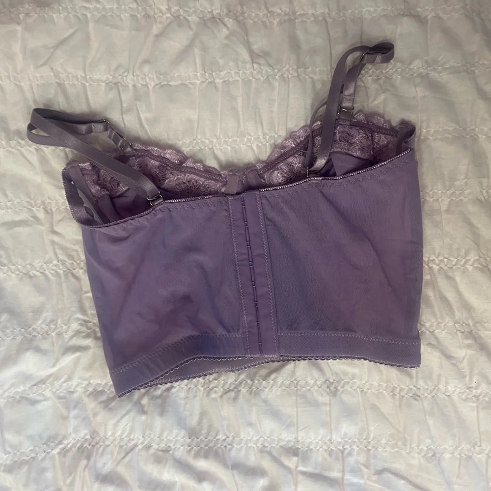 Purple Fairy Core Flower Corset Top - Picture 2 of 3